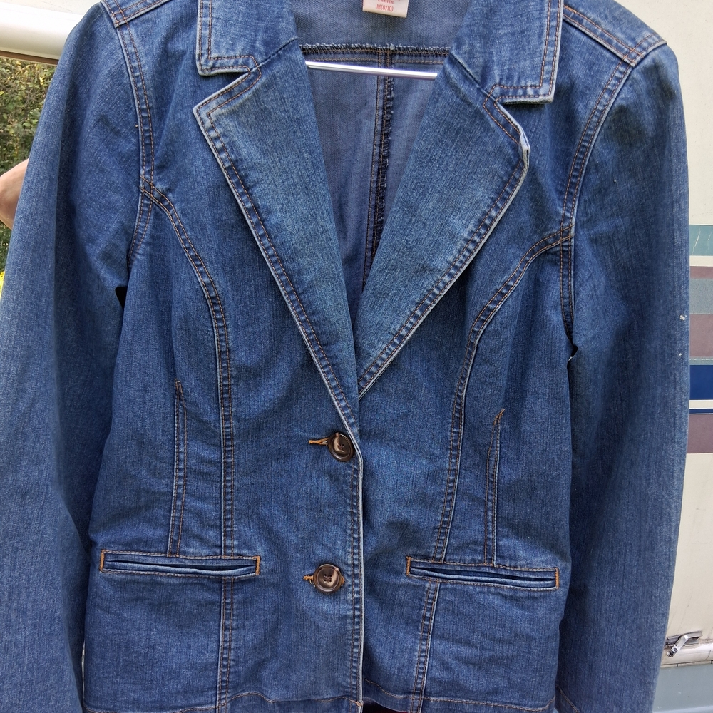 Faded Glory Blue Denim Blazer